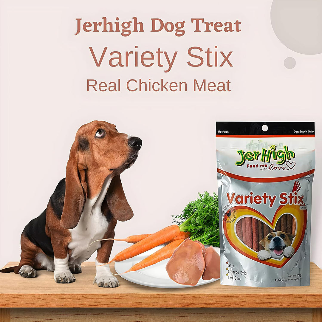 JerHigh Variety Stick Dog Meaty Treat - 200g