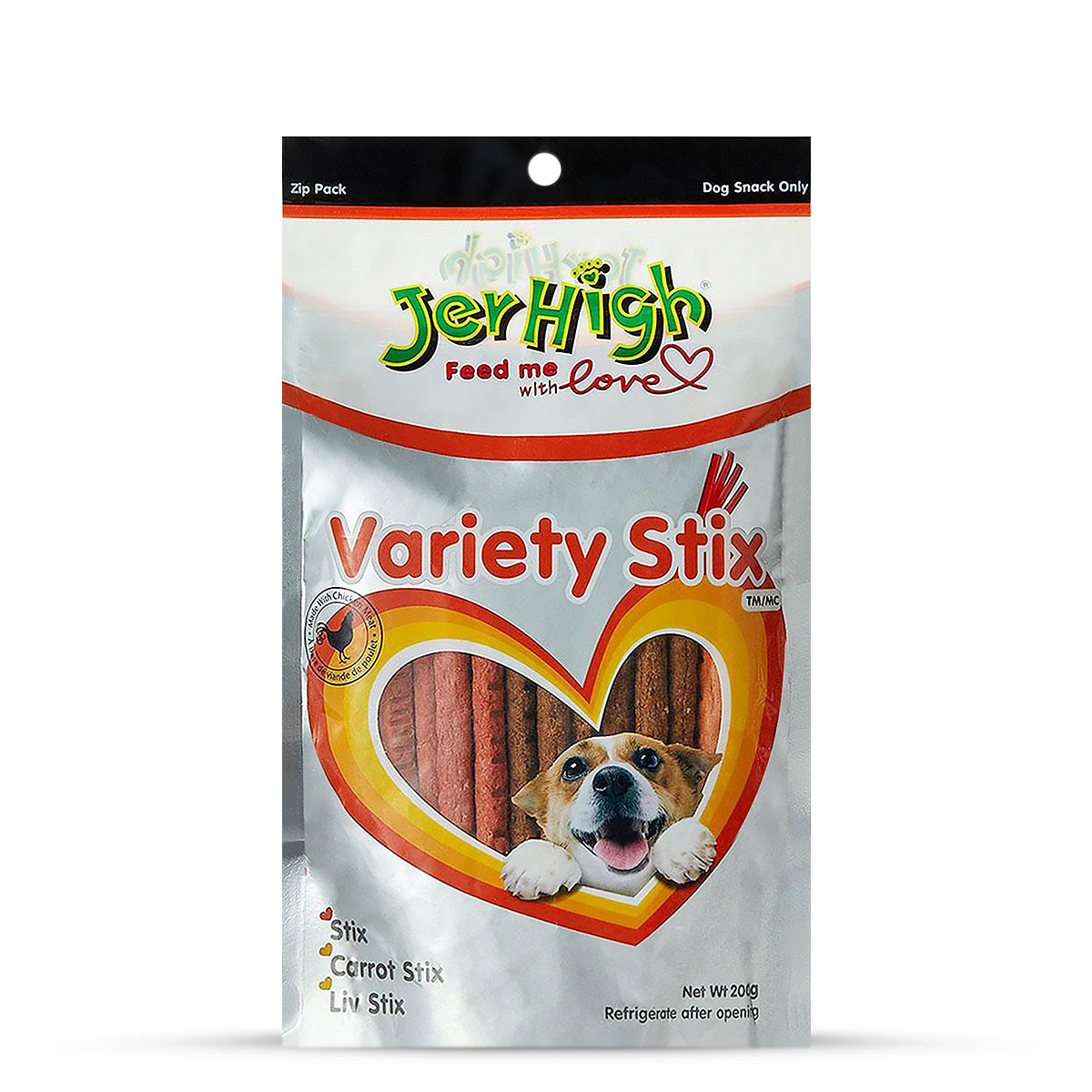 JerHigh Variety Stick Dog Meaty Treat - 200g