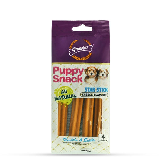 Gnawlers Puppy Snack Star Stick Lamb Flavor Puppy Treat - 80g