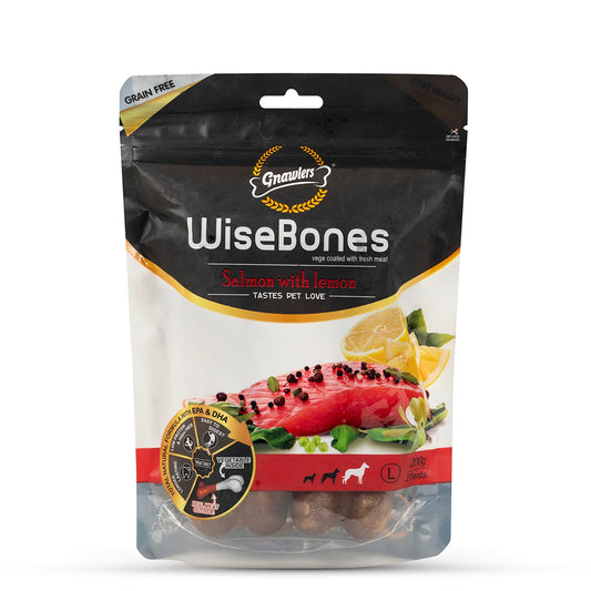 Gnawlers Wisebone Small Dog Treat - Calcium & Milk Chews - 200g
