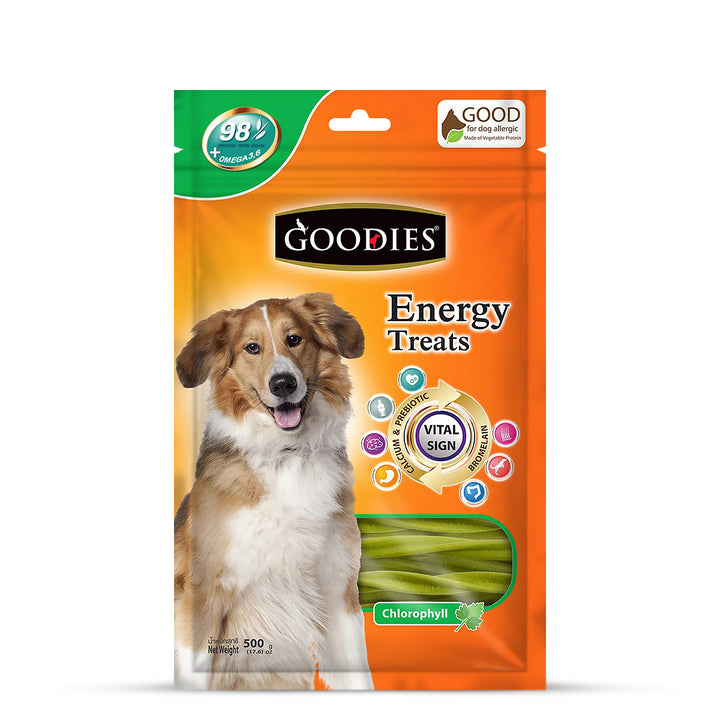 Goodies Energy Treats Chlorophyll Flavour Dog Dental Treat - 500g