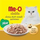 Me-O Delite Tuna with Chicken Flake in Jelly Wet Cat Food - All Breed Adult - (70g x 12 Pouches) - Zigly