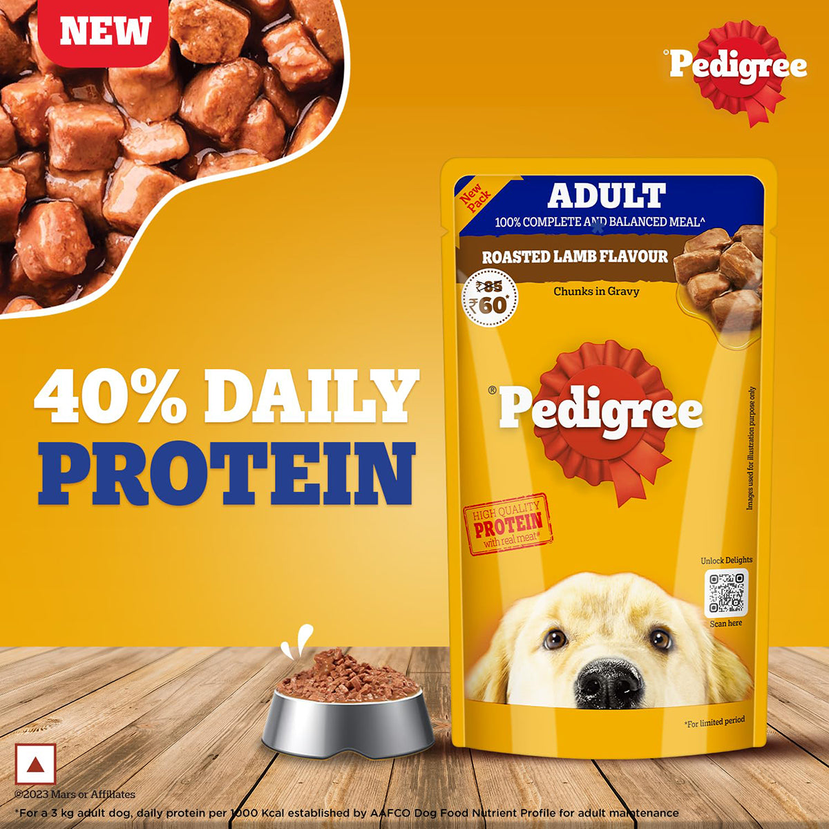 pedigree-roasted-lamb-flavour-chunks-in-gravy-adult-wet-dog-food-130g