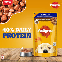 pedigree-roasted-lamb-flavour-chunks-in-gravy-adult-wet-dog-food-130g