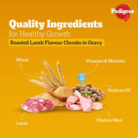Pedigree Lamb Flavour Chunks in Gravy Puppy Wet Dog Food - 130g