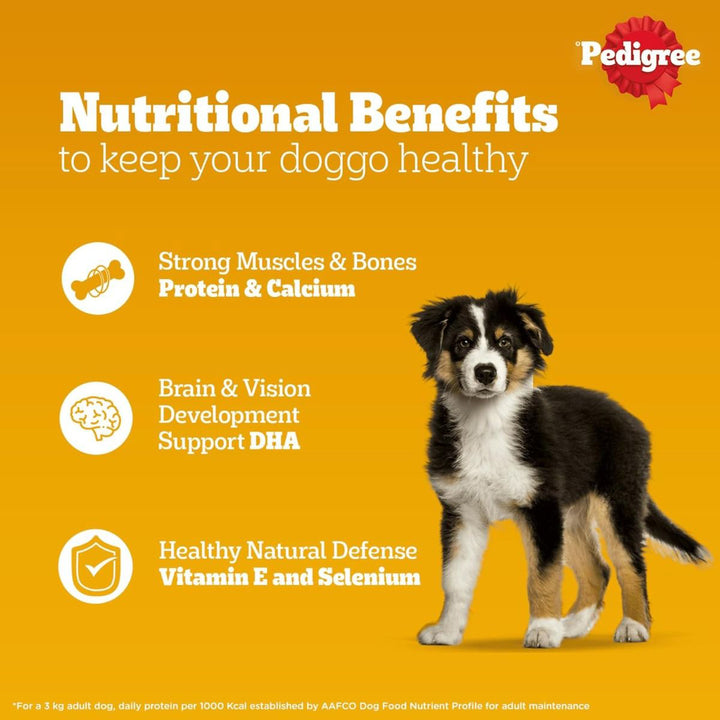 Pedigree Lamb Flavour Chunks in Gravy Puppy Wet Dog Food - 130g