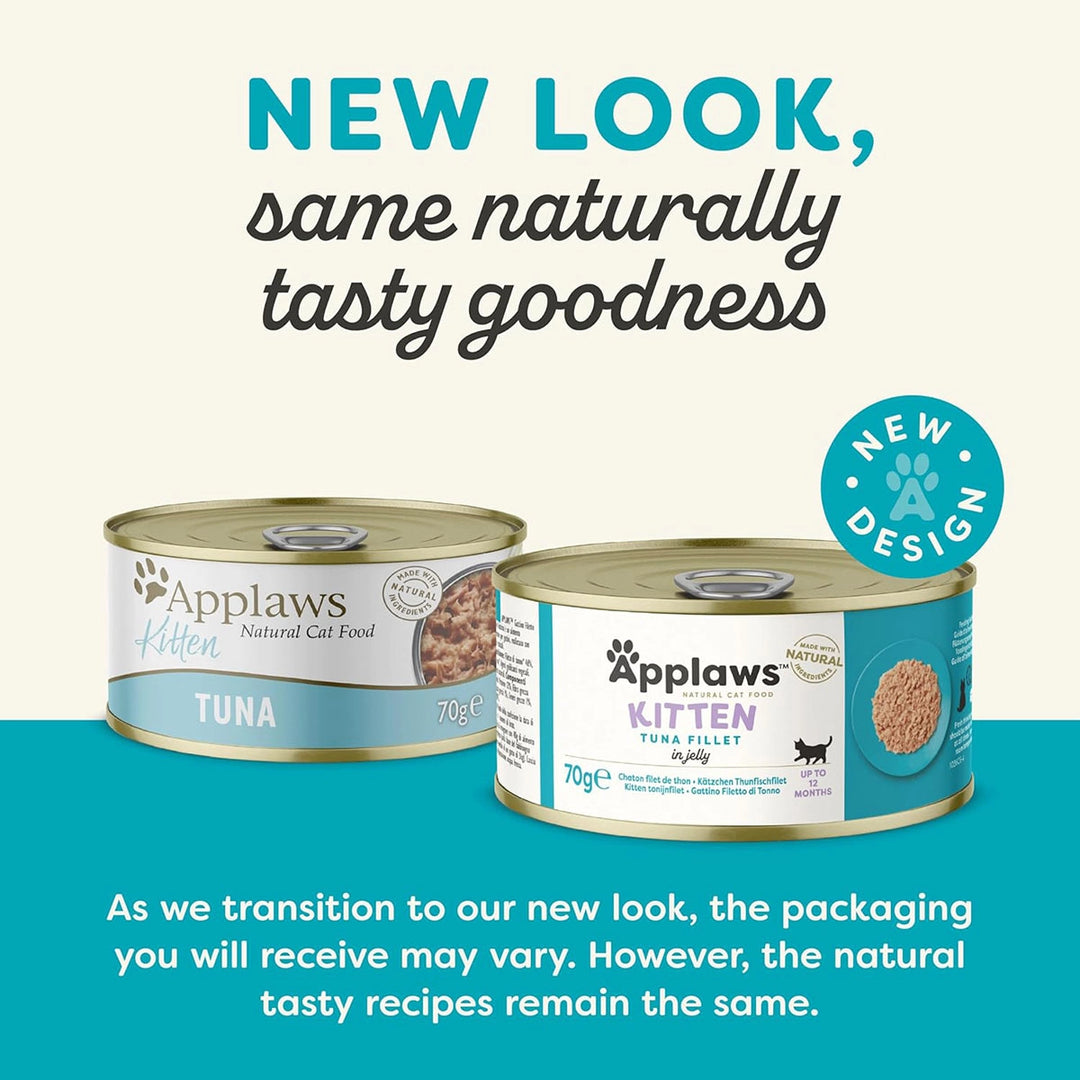 Applaws Wet Cat Food for Kittens - Tuna in Jelly (70g x 12 Cans)