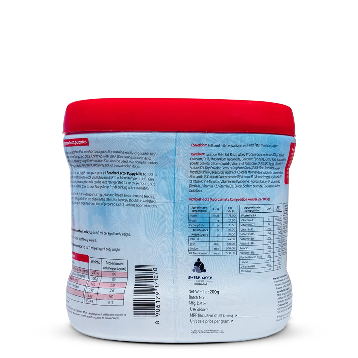 Beaphar Lactol (Milk Replacer) for Newborn & Weaning Puppies (200g)