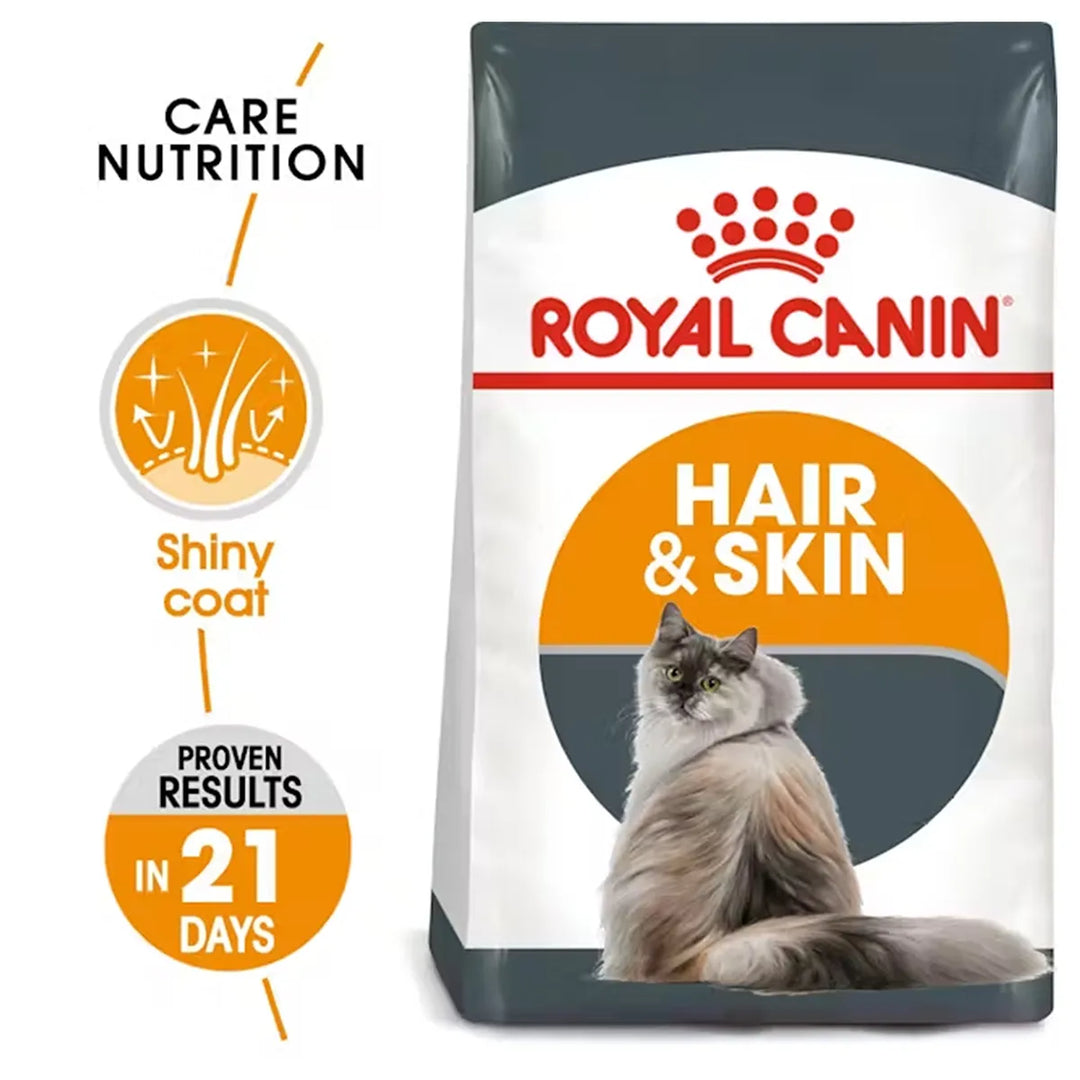 Royal Canin Hair & Skin Care adult dry cat food packaging from zigly