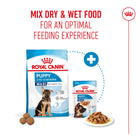 Royal Canin Maxi Puppy dry and wet food mix for optimal feeding, available on zigly