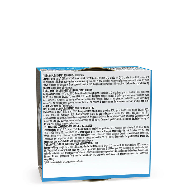 Schesir Tuna Whole Meat & Rice in Jelly Cat Wet Food - Can - 85g