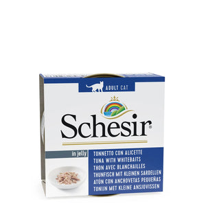 Schesir Tuna In Jelly With Whitebaits Adult Canned Cat Wet Food - 85g - Zigly