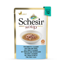 Schesir Soup With Wild Tuna & Squid Pouch Cat Wet Food - 85g