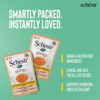 Schesir Pink Salmon & Carrot Soup Pouch Wet Cat Food - All Breed Adult - 85g