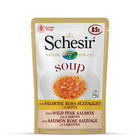 Schesir Pink Salmon & Carrot Soup Pouch Wet Cat Food - All Breed Adult - 85g - Zigly
