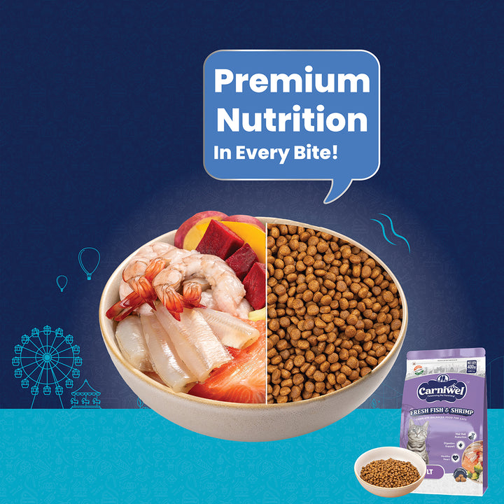 Carniwel Fresh Fish & Shrimp Dry Cat Food, Adult