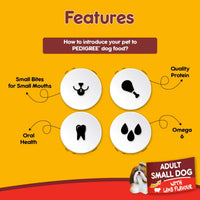 Pedigree Lamb & Veg Adult Dry Dog Food - Small Breed - Zigly