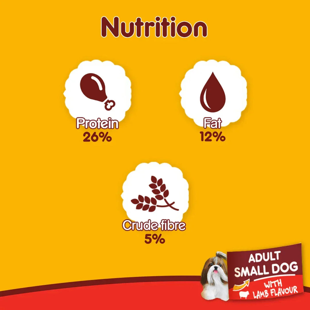 Pedigree Lamb & Veg Adult Dry Dog Food - Small Breed - Zigly