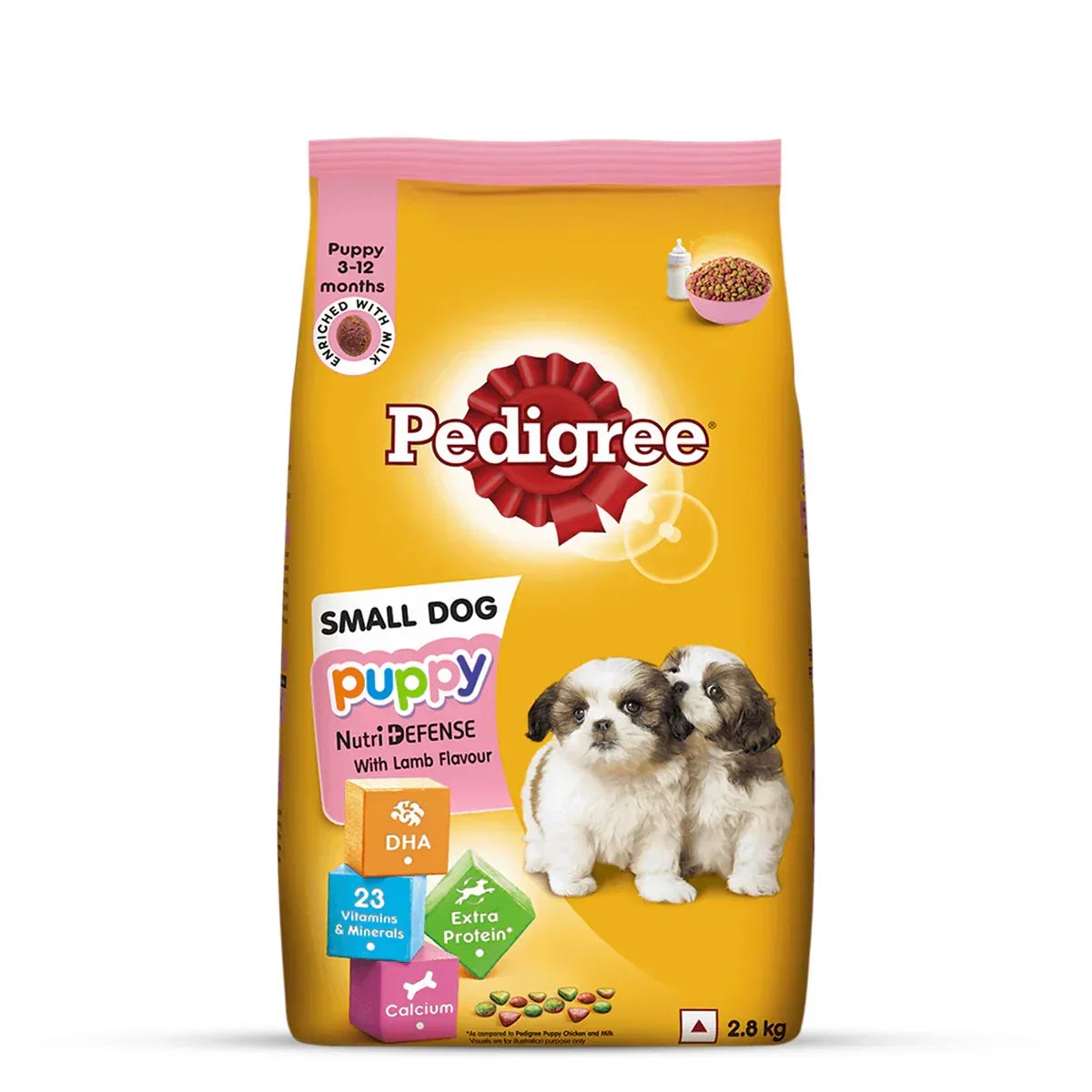  Pedigree Lamb & Milk Small Breed Puppy Dry Food - 2.8kg - Zigly