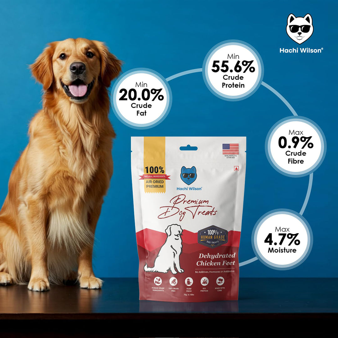 Hachi Wilson Premium Dehydated Chicken Feet Dog Treat - 70g