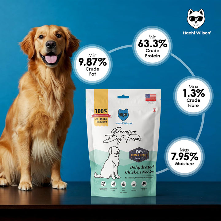 Hachi Wilson Premium Dehydrated Chicken Neck Dog Treat - 70g