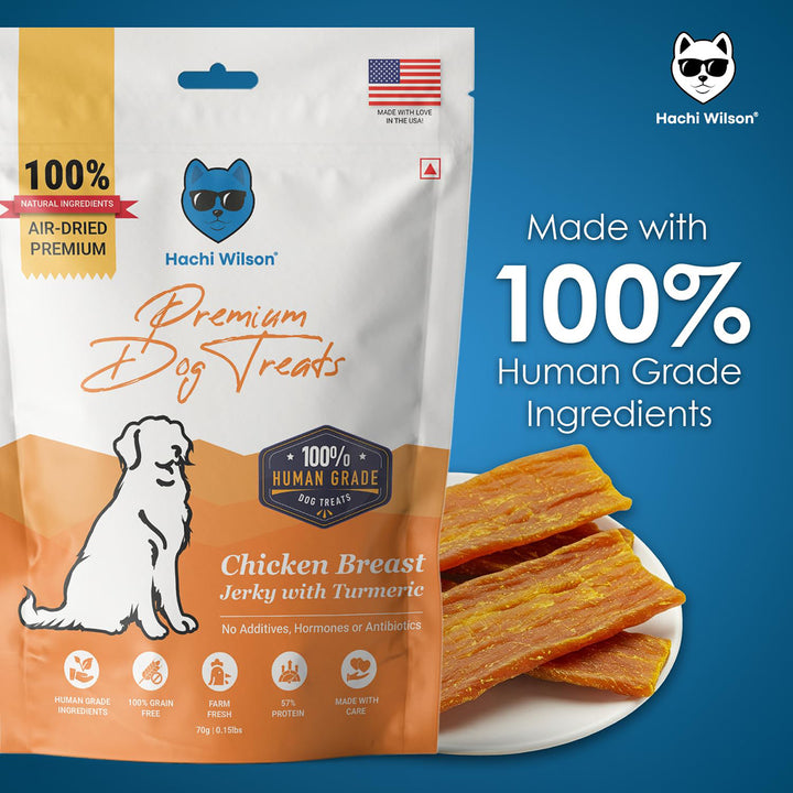 Hachi Wilson Chicken Breast Jerky with Turmeric Premium Dog Treat - 70g