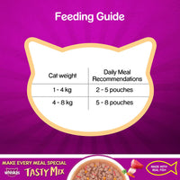 Whiskas Tasty Mix Tuna with Kanikama & Carrot In Gravy Wet Cat Food - All Breed Adult (1+ year) - 70g Pouch