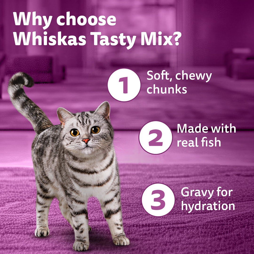 Whiskas Tasty Mix Chicken With Tuna And Carrot In Gravy Wet Cat Food - All Breed Adult (1+ year)