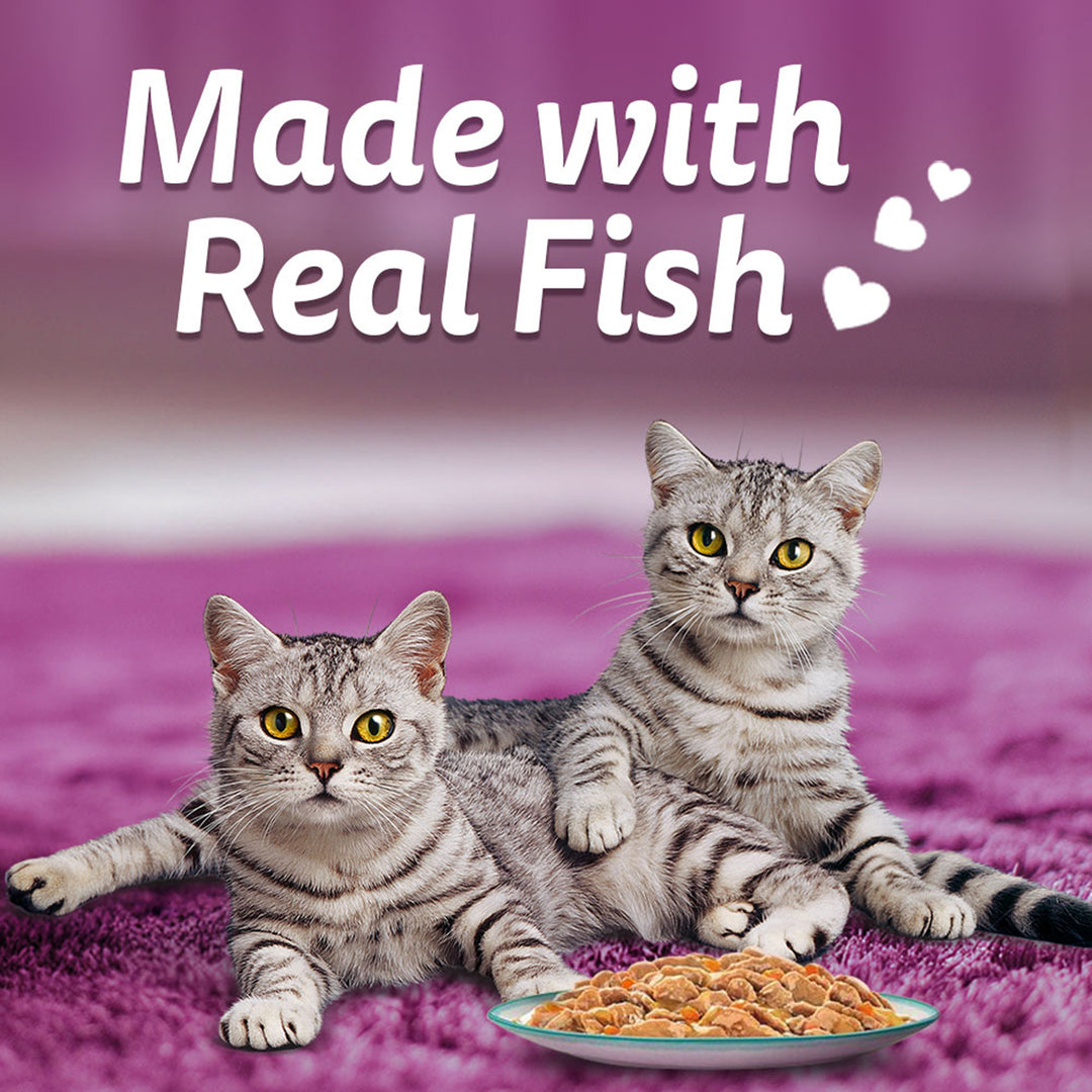 Whiskas Tasty Mix Seafood Cocktail Wakame Seaweed In Gravy Wet Cat Food - All Breed Adult (1+ year)