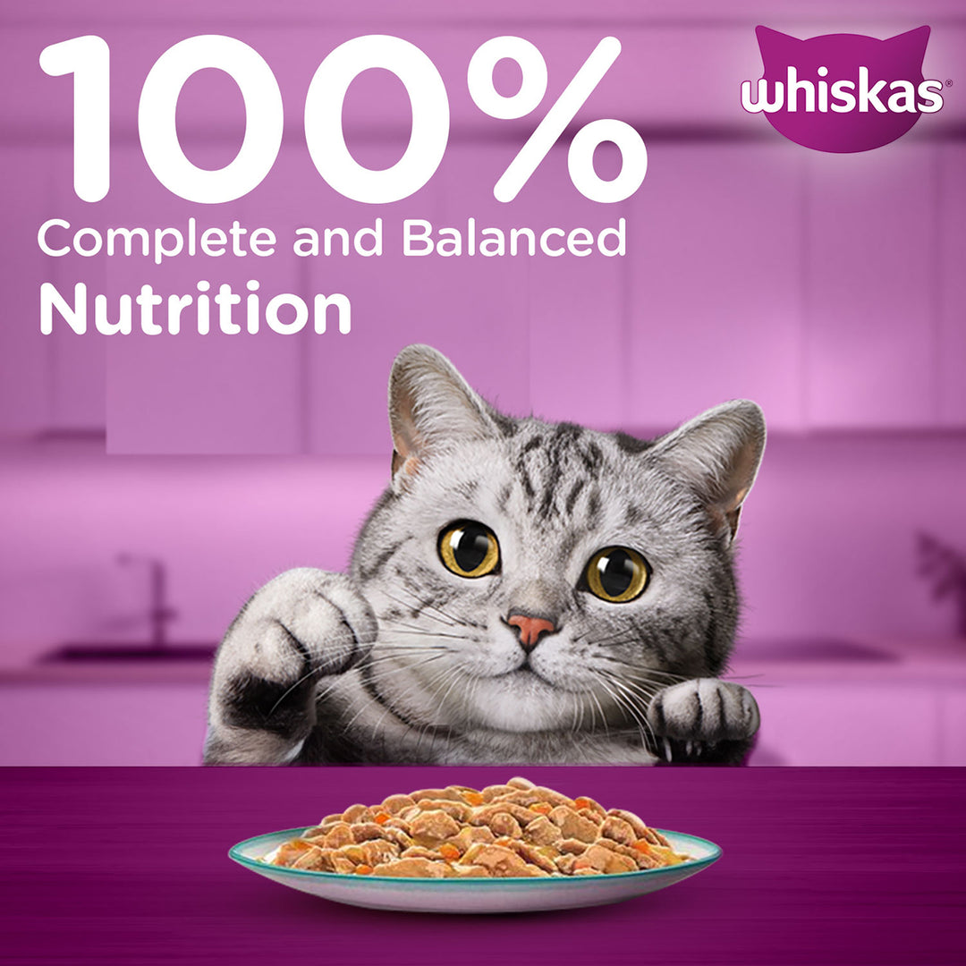 Whiskas Tasty Mix Seafood Cocktail Wakame Seaweed In Gravy Wet Cat Food - All Breed Adult (1+ year)