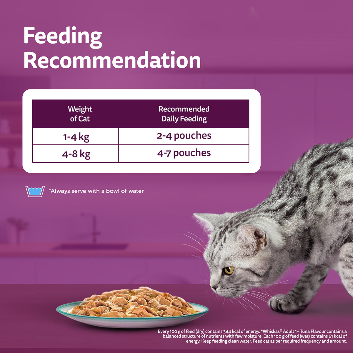 Whiskas Tasty Mix Chicken With Salmon Wakame Seaweed In Gravy Wet Cat Food - All Breed Adult (1+ year)