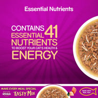 Whiskas Tasty Mix Chicken With Salmon Wakame Seaweed In Gravy Wet Cat Food - All Breed Adult (1+ year)