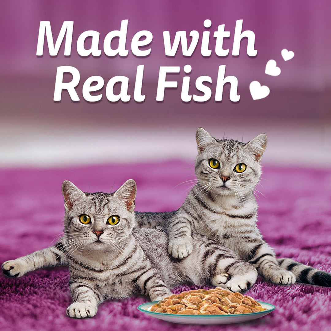 Whiskas Tasty Mix Chicken With Salmon Wakame Seaweed In Gravy Wet Cat Food - All Breed Adult (1+ year)