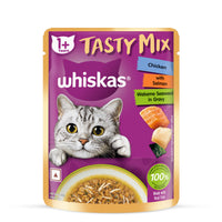 Whiskas Tasty Mix Chicken With Salmon Wakame Seaweed In Gravy Wet Cat Food - All Breed Adult (1+ year)