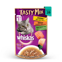 Whiskas Tasty Mix Chicken With Salmon Wakame Seaweed In Gravy Wet Cat Food - All Breed Adult (1+ year)