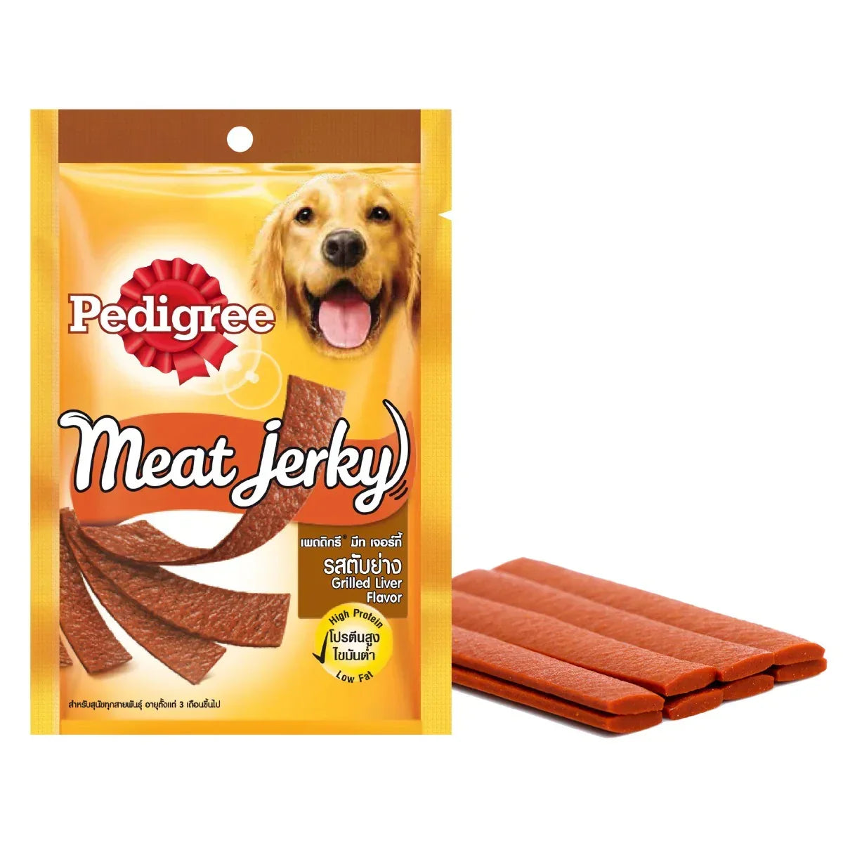 Pedigree Meat Jerky Grilled Liver Adult Dog Meaty Treat - 80g - Zigly