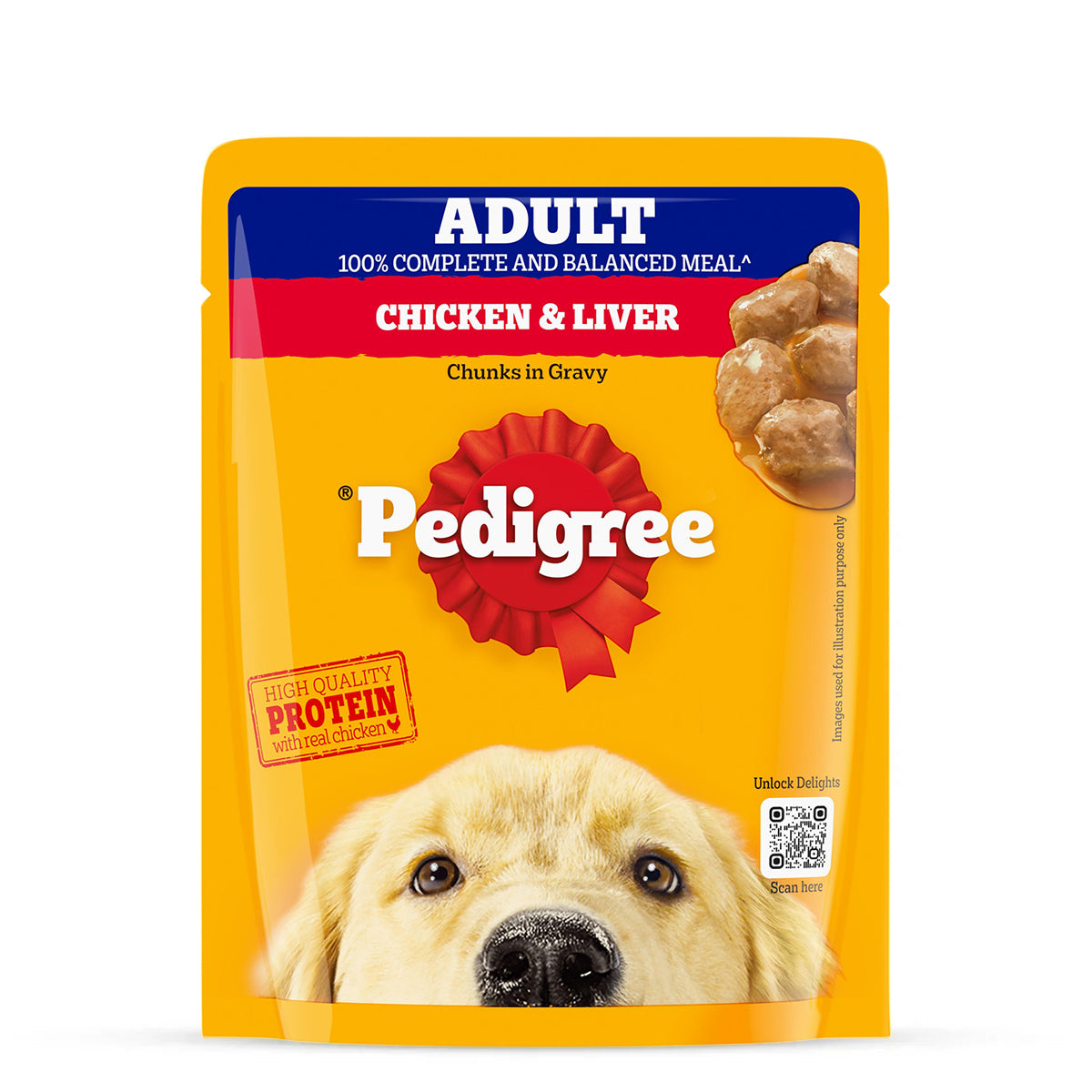 Pedigree Chicken & Liver Chunks in Gravy Wet Dog Food - All Breed Adult