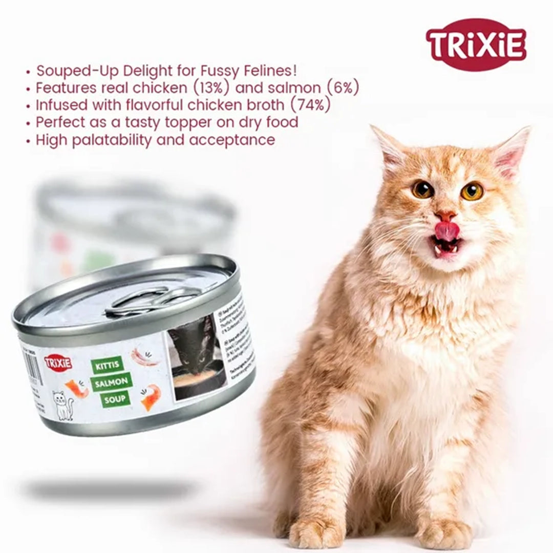 Trixie Kittis Salmon Soup for Cats - 4 x 80 g