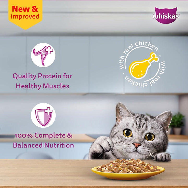 Whiskas Adult Chicken In Gravy Wet Cat Food - 85g