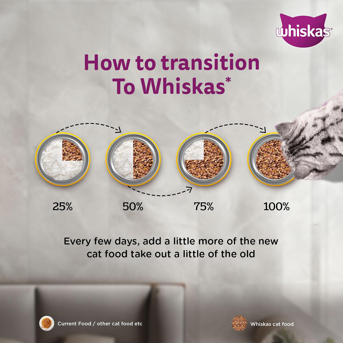 Whiskas Adult Chicken In Gravy Wet Cat Food - 85g
