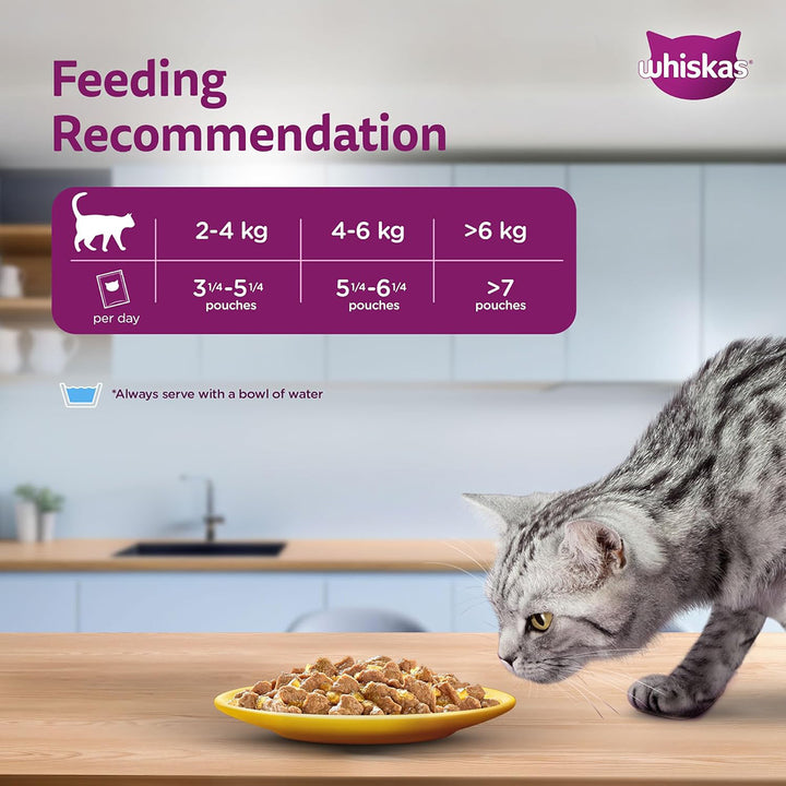 Whiskas Adult Chicken In Gravy Wet Cat Food - 85g