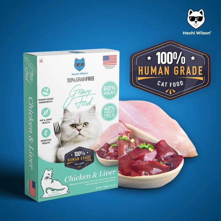 Hachi Wilson Chicken & Liver Premium Gravy Cat Food - 100g