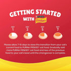 Zigly Purina Friskies cat food transition guide over 7 days with increasing portions for cats