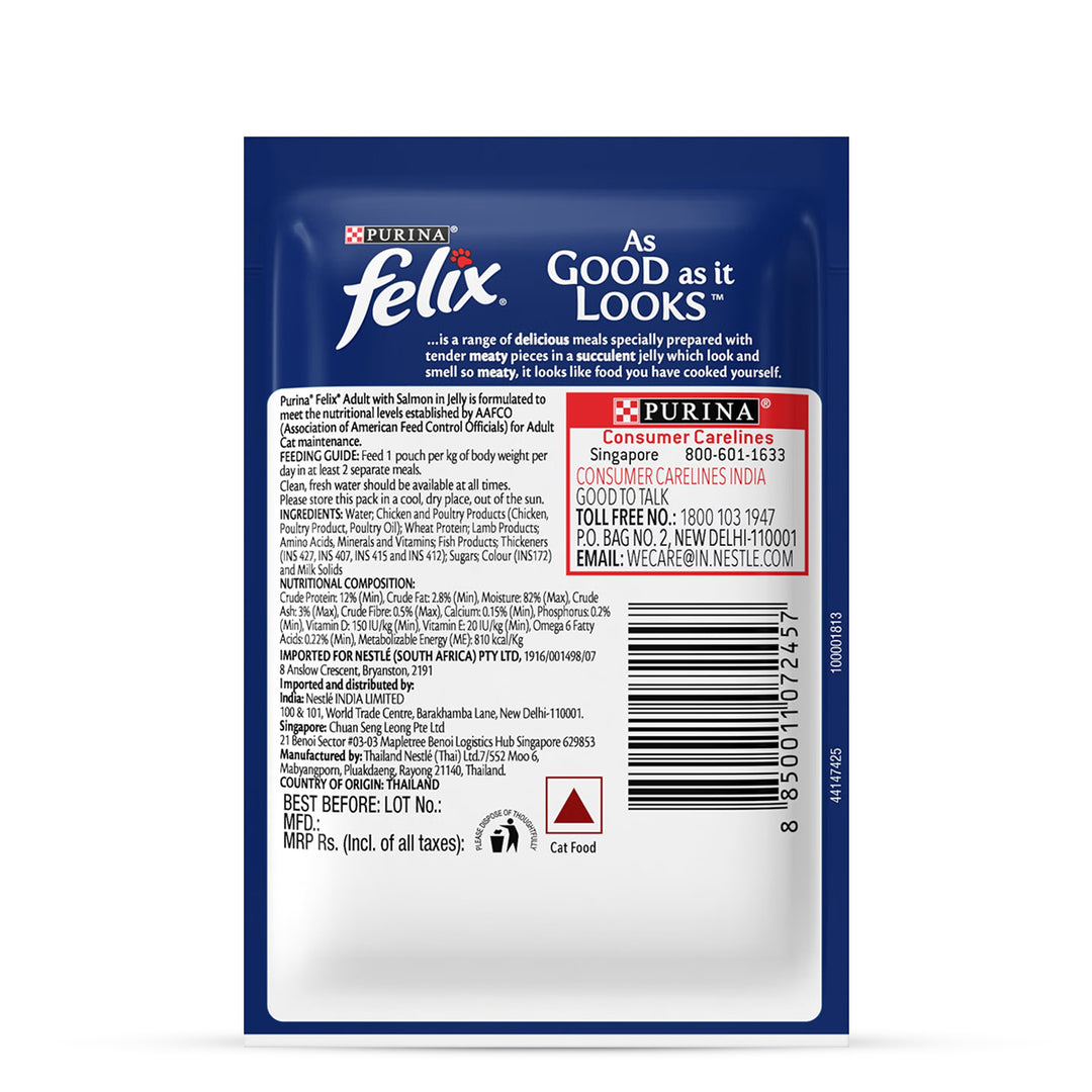 Felix Salmon with Jelly Adult Cat Wet Food - 85g