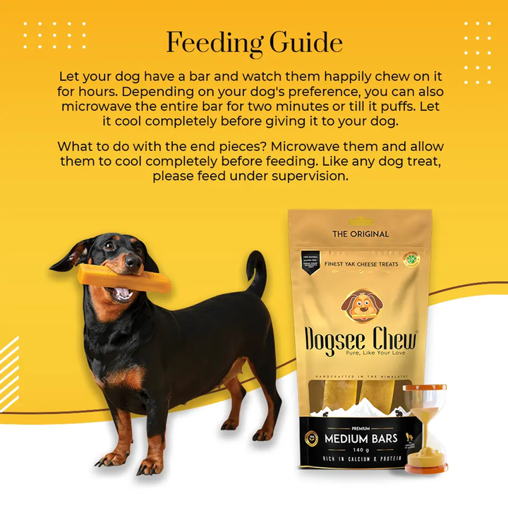 Dogsee Chew Medium Bars Long-Lasting Dental Chews for Medium Dogs – 140g