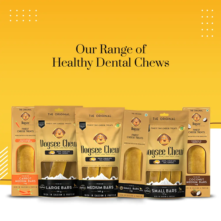 Dogsee Chew Medium Bars Long-Lasting Dental Chews for Medium Dogs – 140g