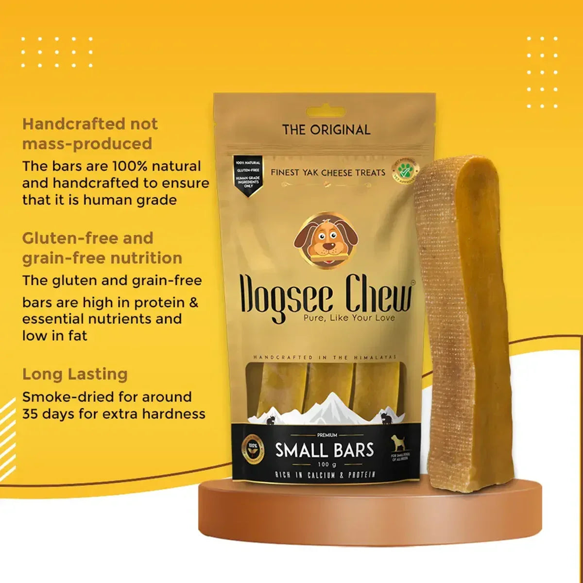 Dogsee Chew Small Bars Long-Lasting Dental Chews for Small Dogs  100g - Zigly
