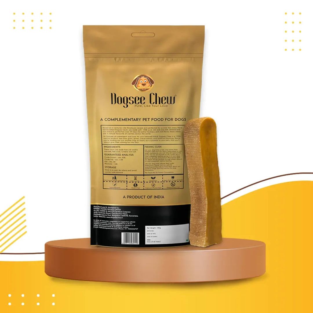 Dogsee Chew Turmeric Large Bars Long-Lasting Dental Chews for Large Dogs – 130g