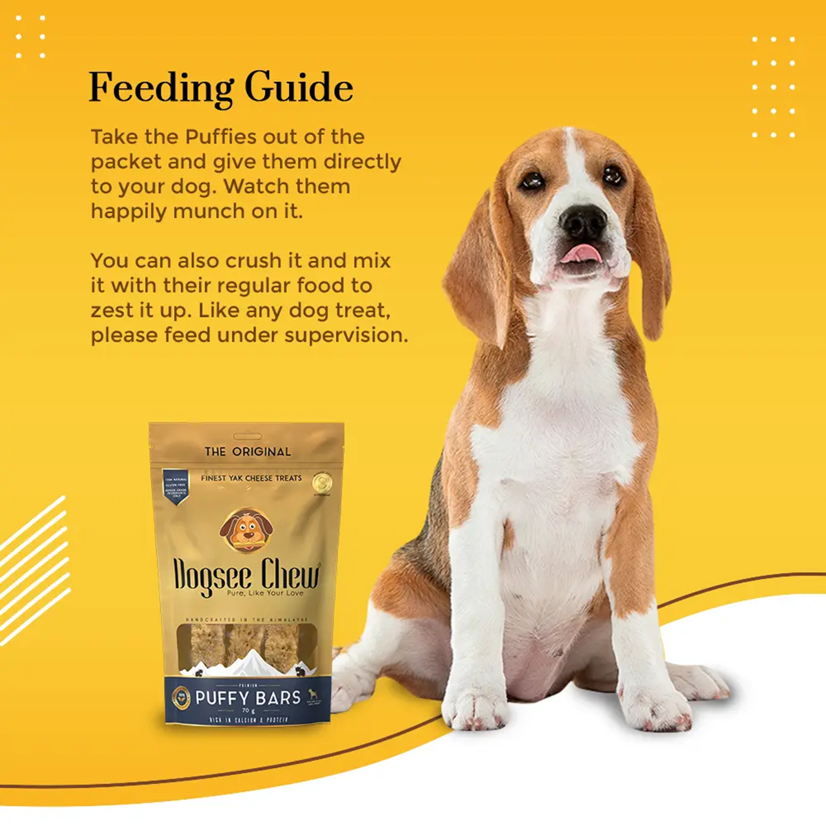Dogsee Chew Puffy Bars Soft Dental Treat for Senior Dogs – 70g