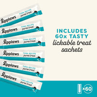 Applaws Natural Grain-Free Tuna Recipe Lickable Cat Treats  - 6 x 14g